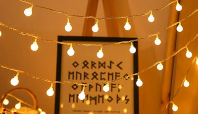 캠핑전구 LED 줄조명 파티라이트 야외 무드등 스트링라이트 알전구 앵두전구 96구 9.5m